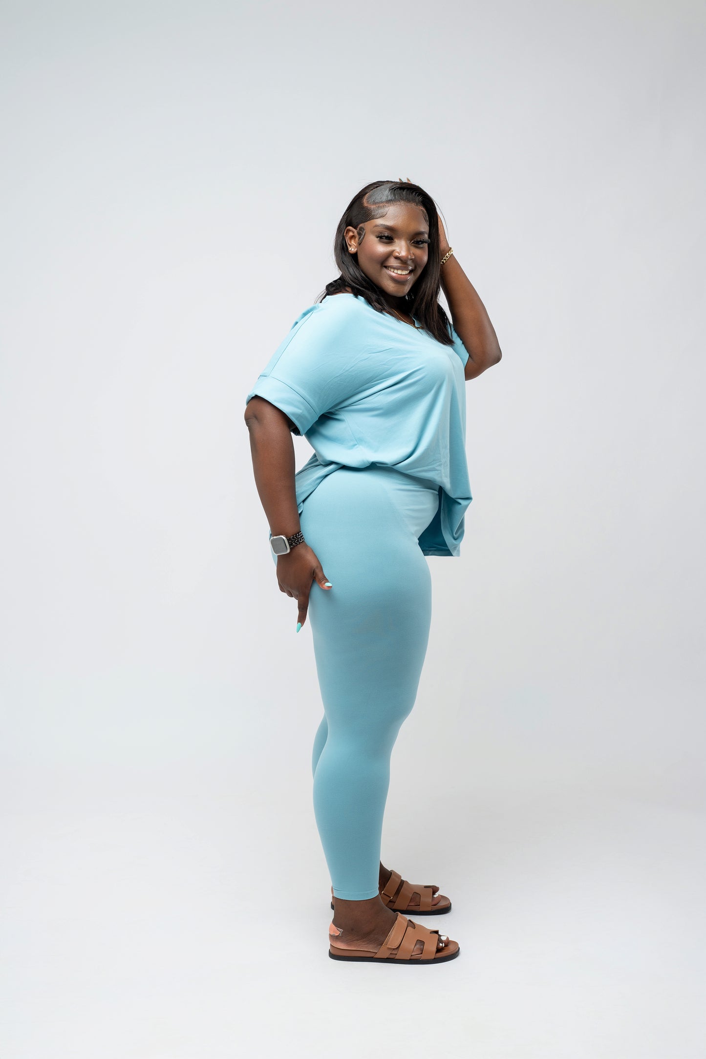 Gia Buttery Soft Legging Set - Dusty Teal