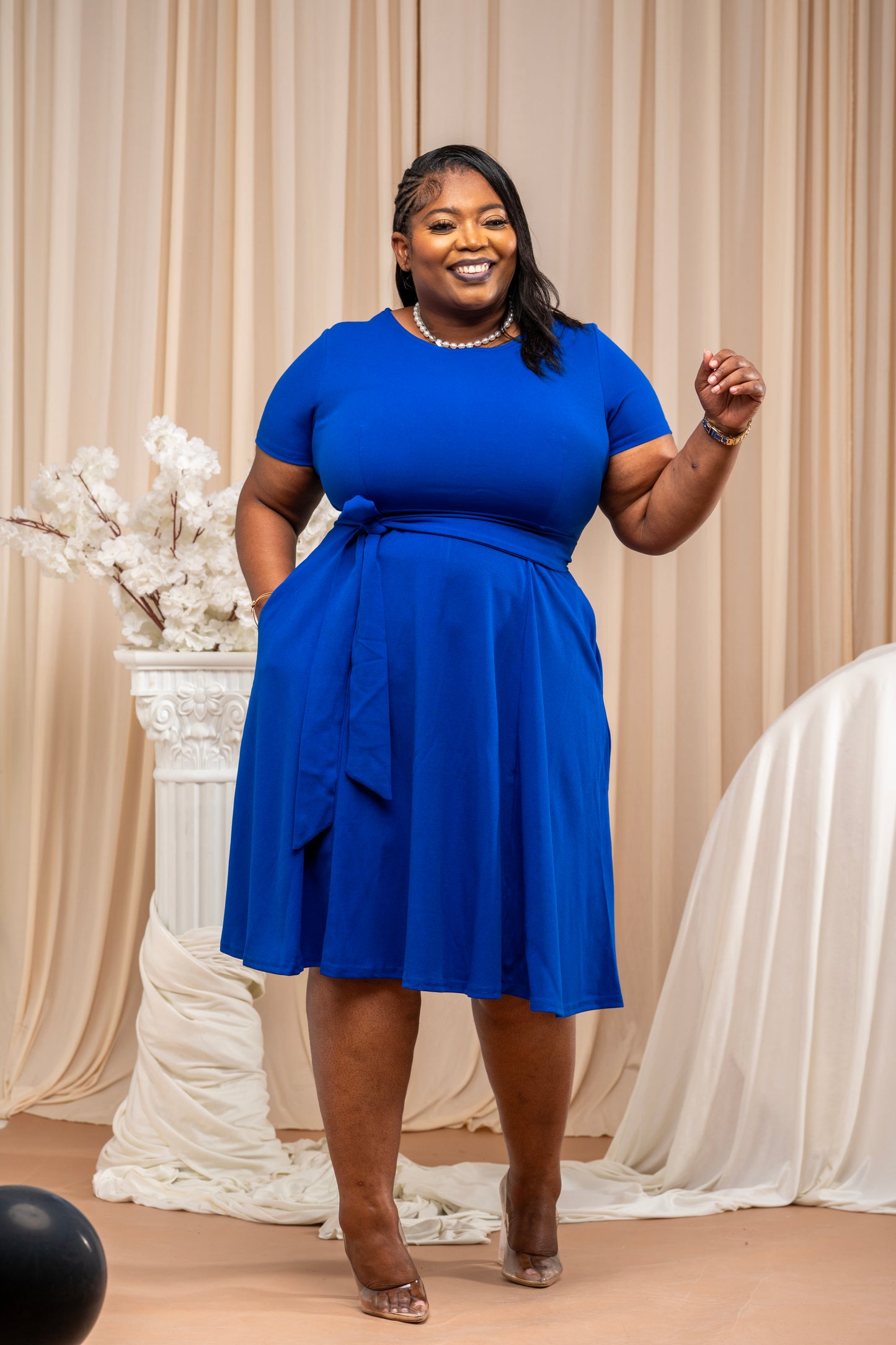 Ribbon of Grace Dress|| Royal Blue
