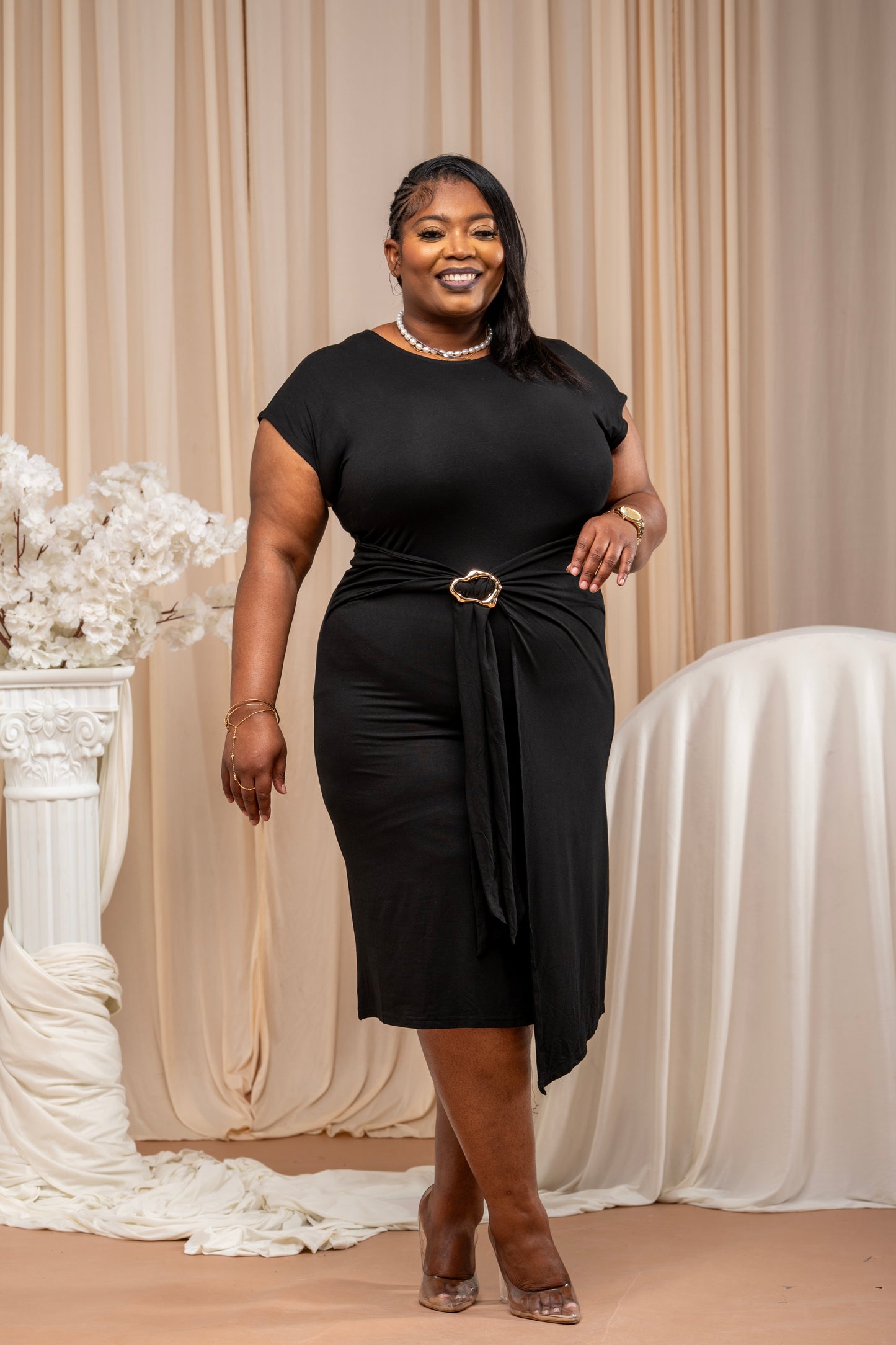 Buckle & Bloom Dress || Black