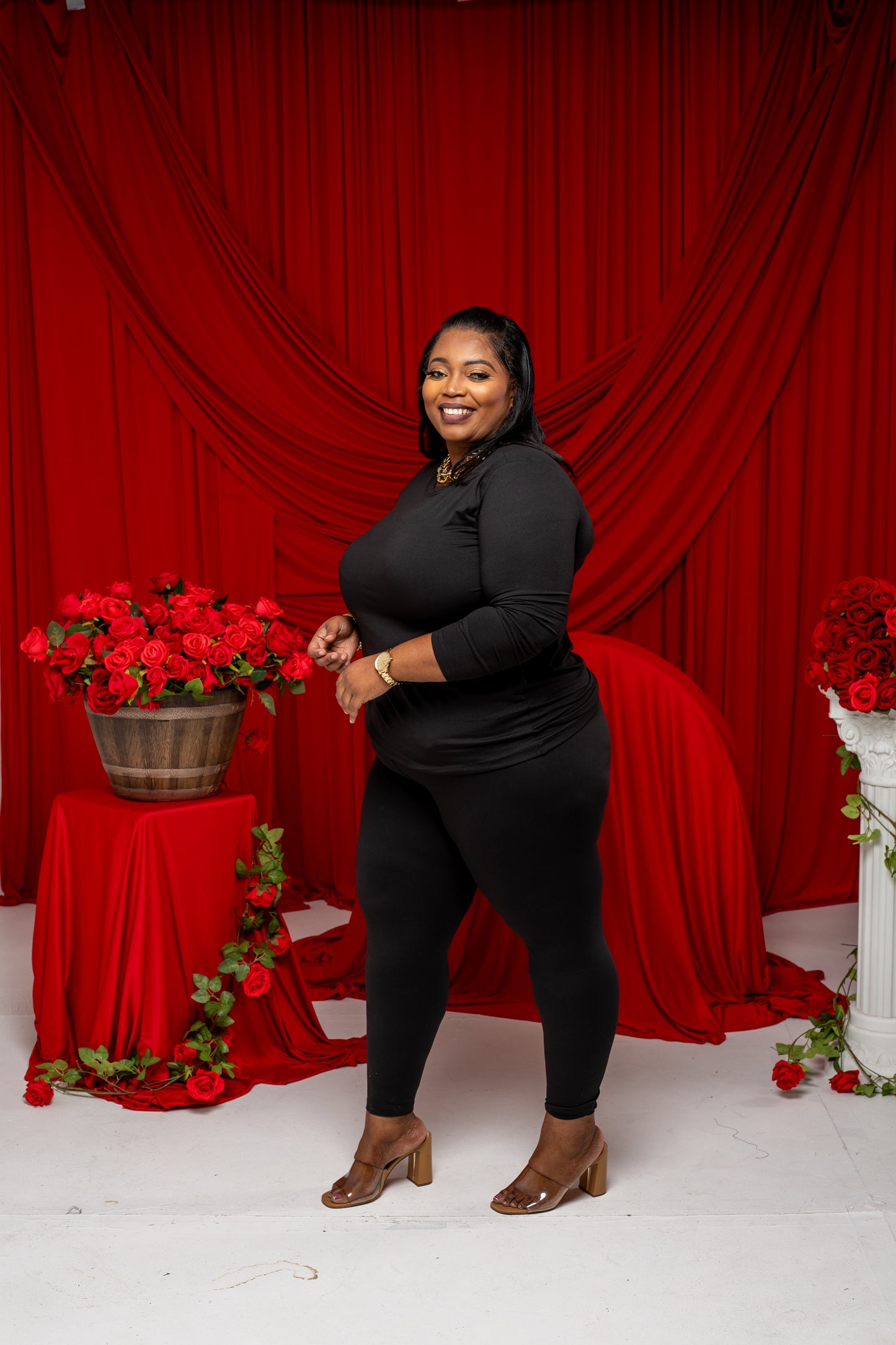 Baby Its Cold Outside Legging Set - Black