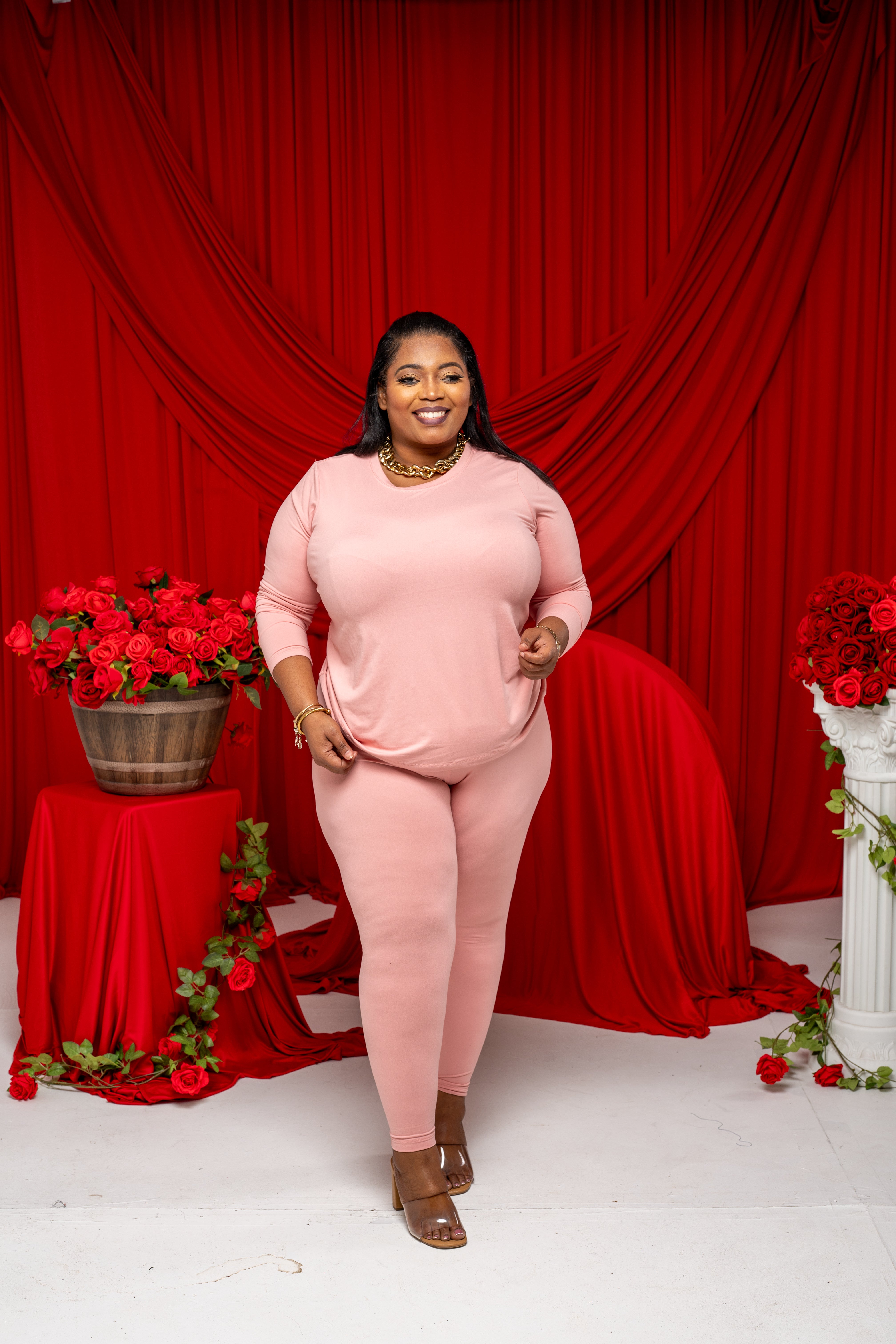 Baby Its Cold Outside Legging Set || Ash Rose – Curvy Definition Plus