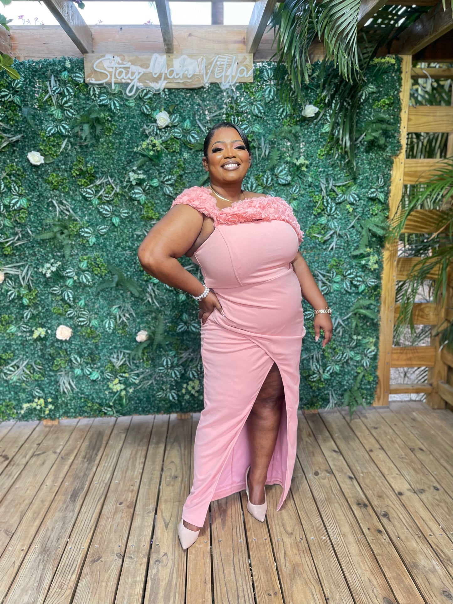 Blush Bouquet Rose Dress