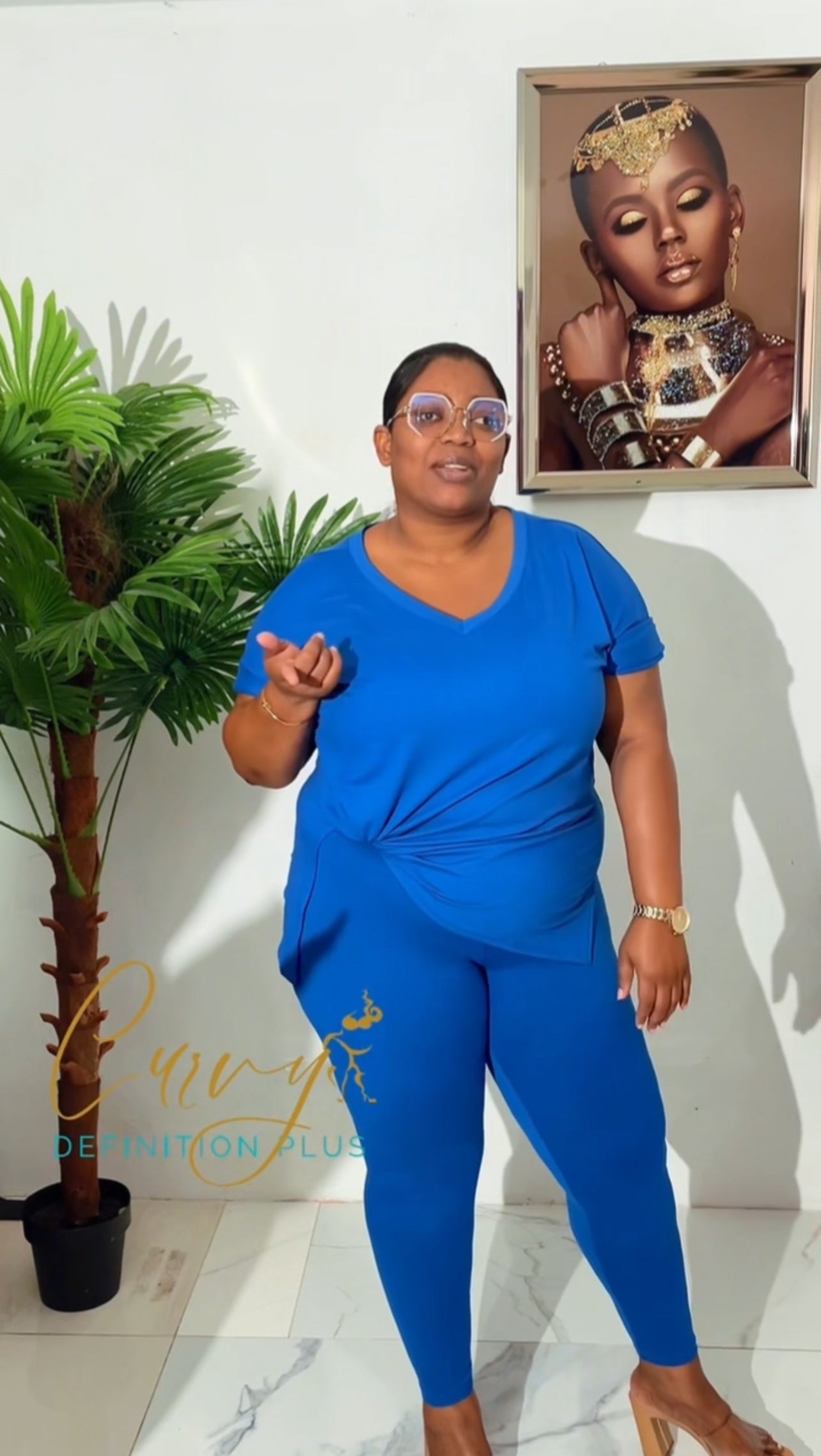 Gia Buttery Soft Legging Set - Classic Blue