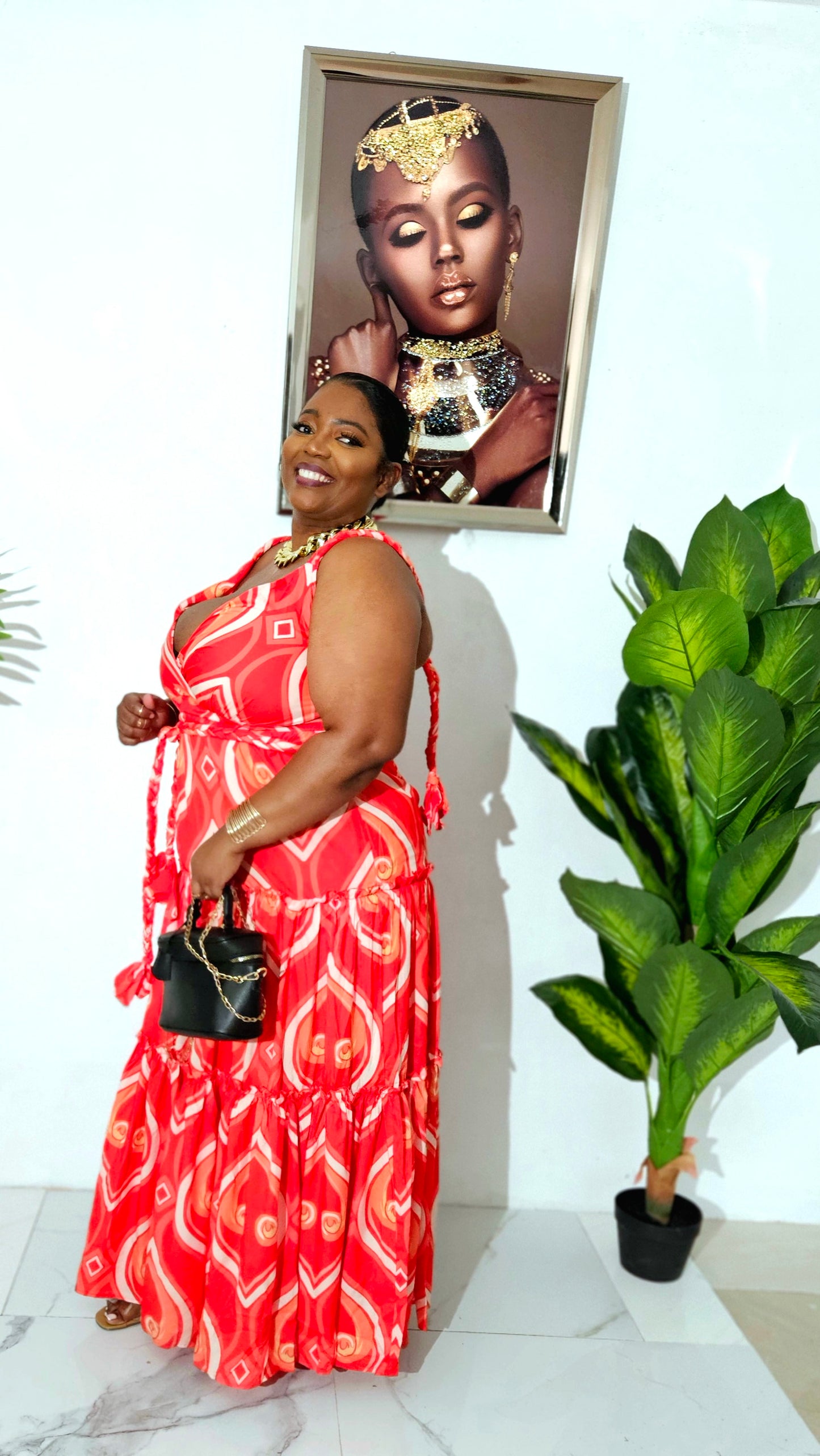 Sunset Goddess Maxi Dress || Orange