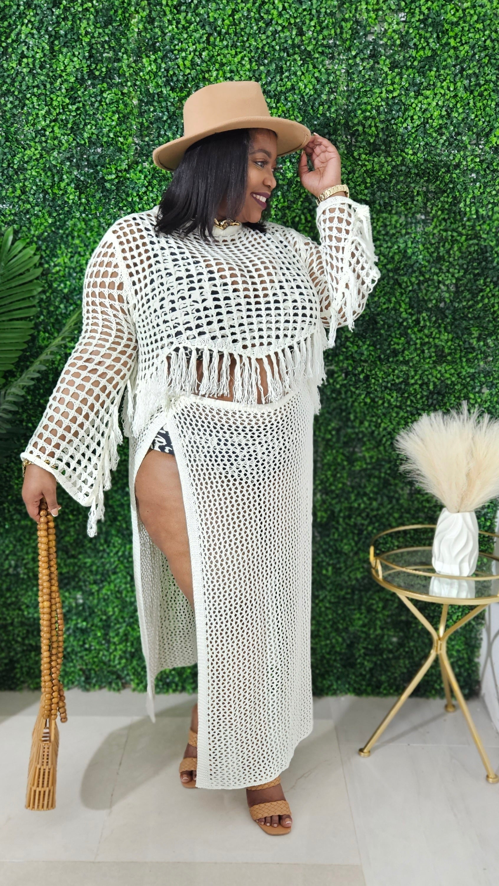 Boho Crochet Set || Ivory – Curvy Definition Plus