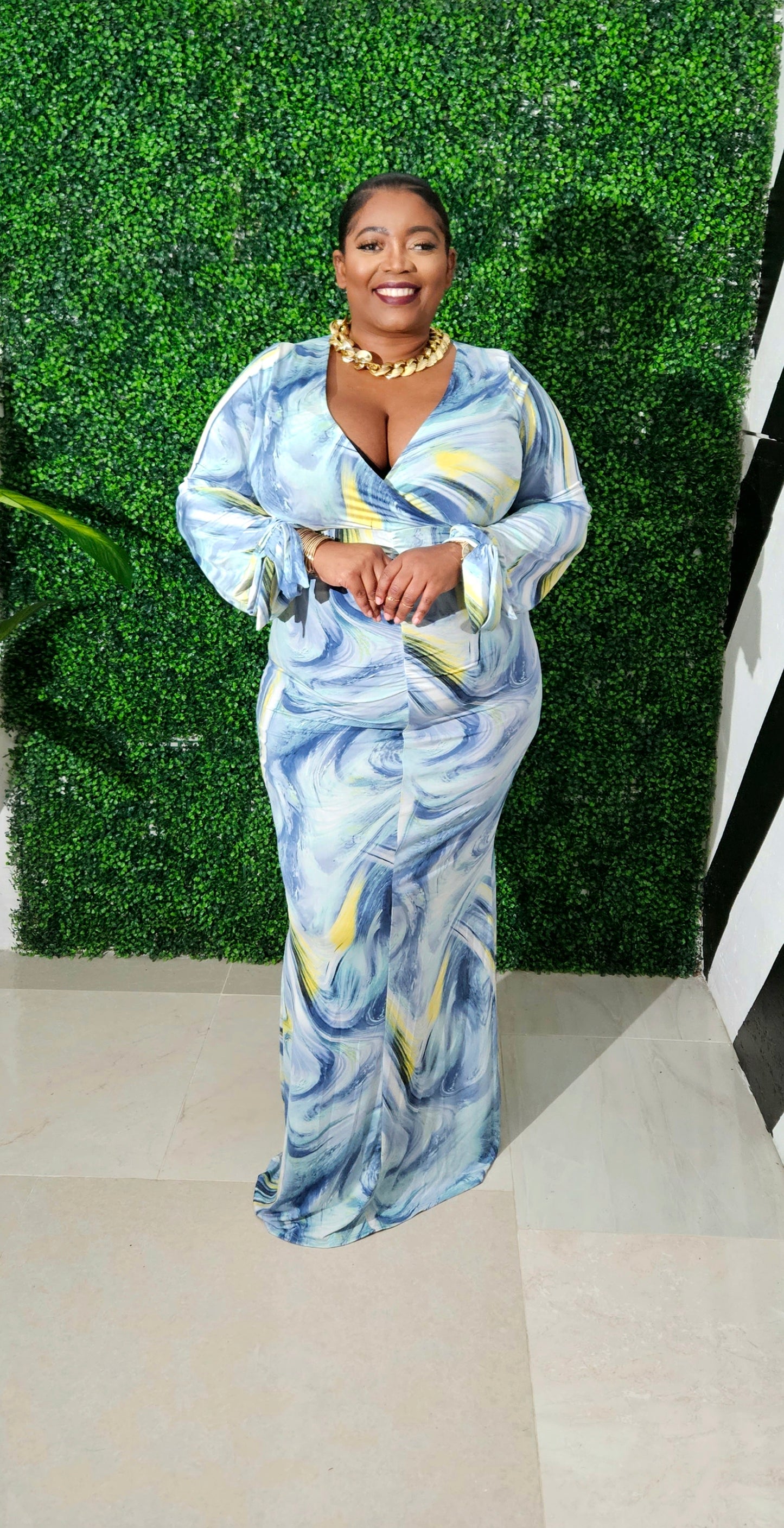 Swirl Elegance Maxi || Blue
