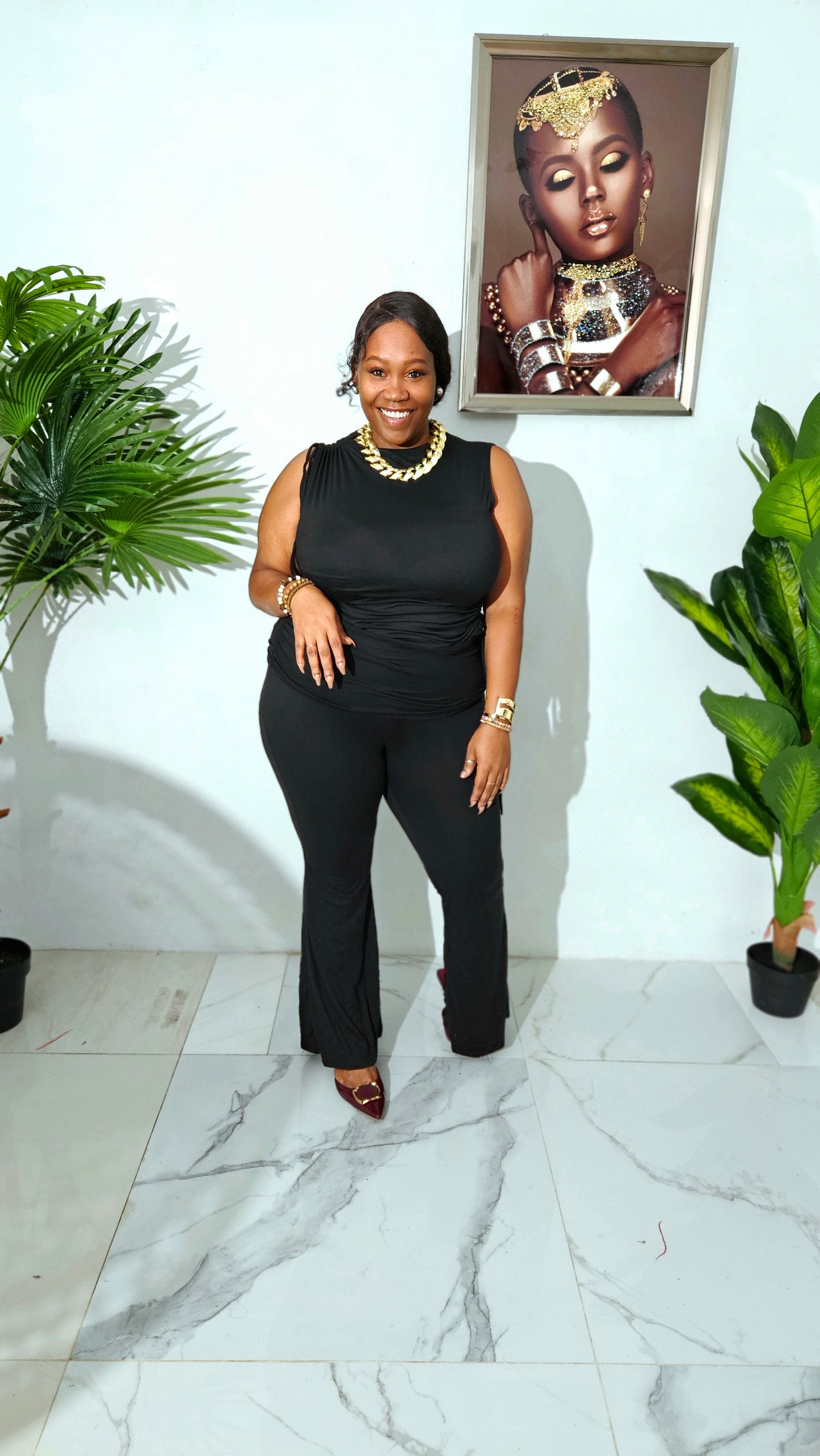 Sleek Motion Pants Set || Black