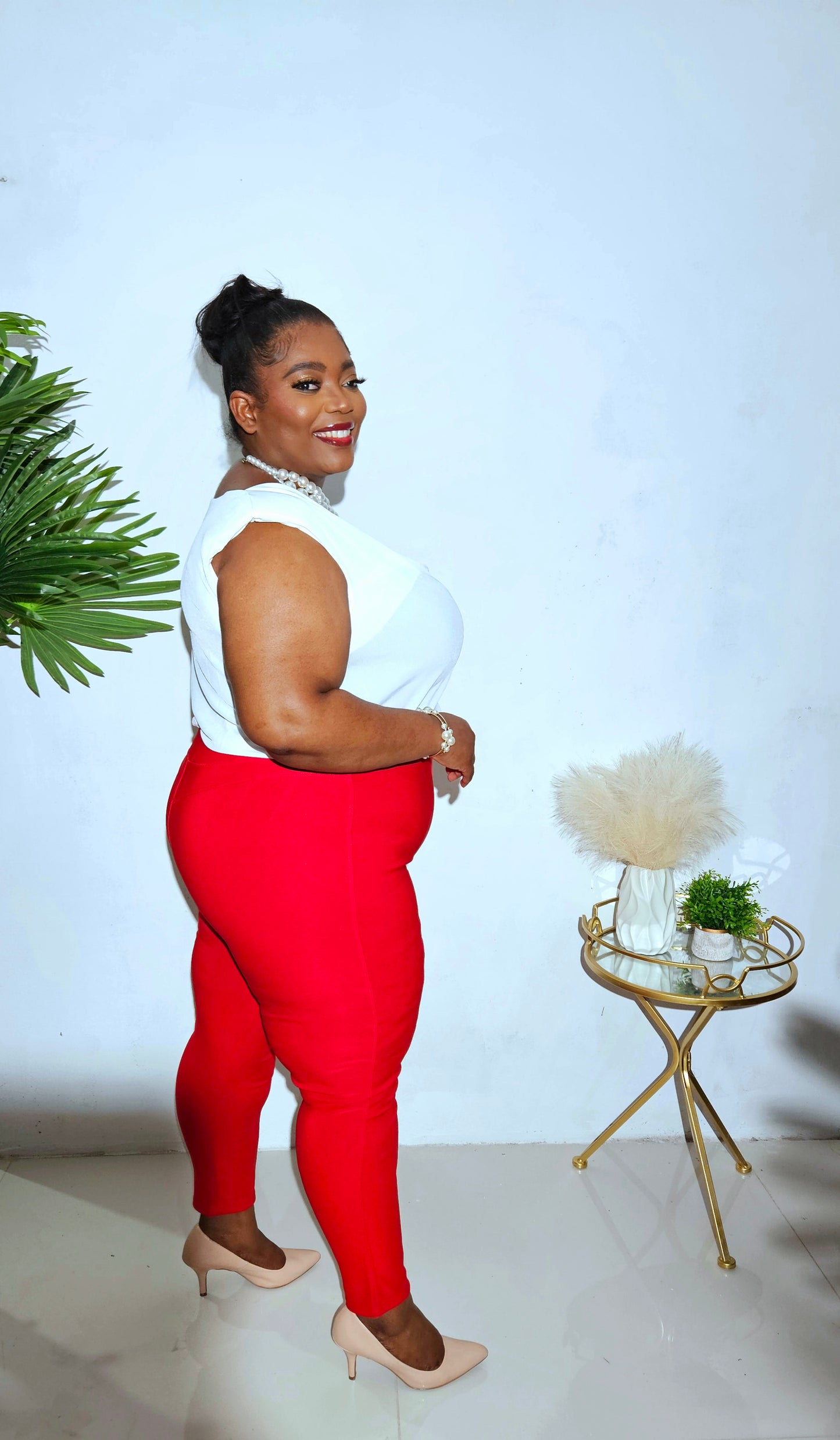 Sculpt Scuba Pants || Red