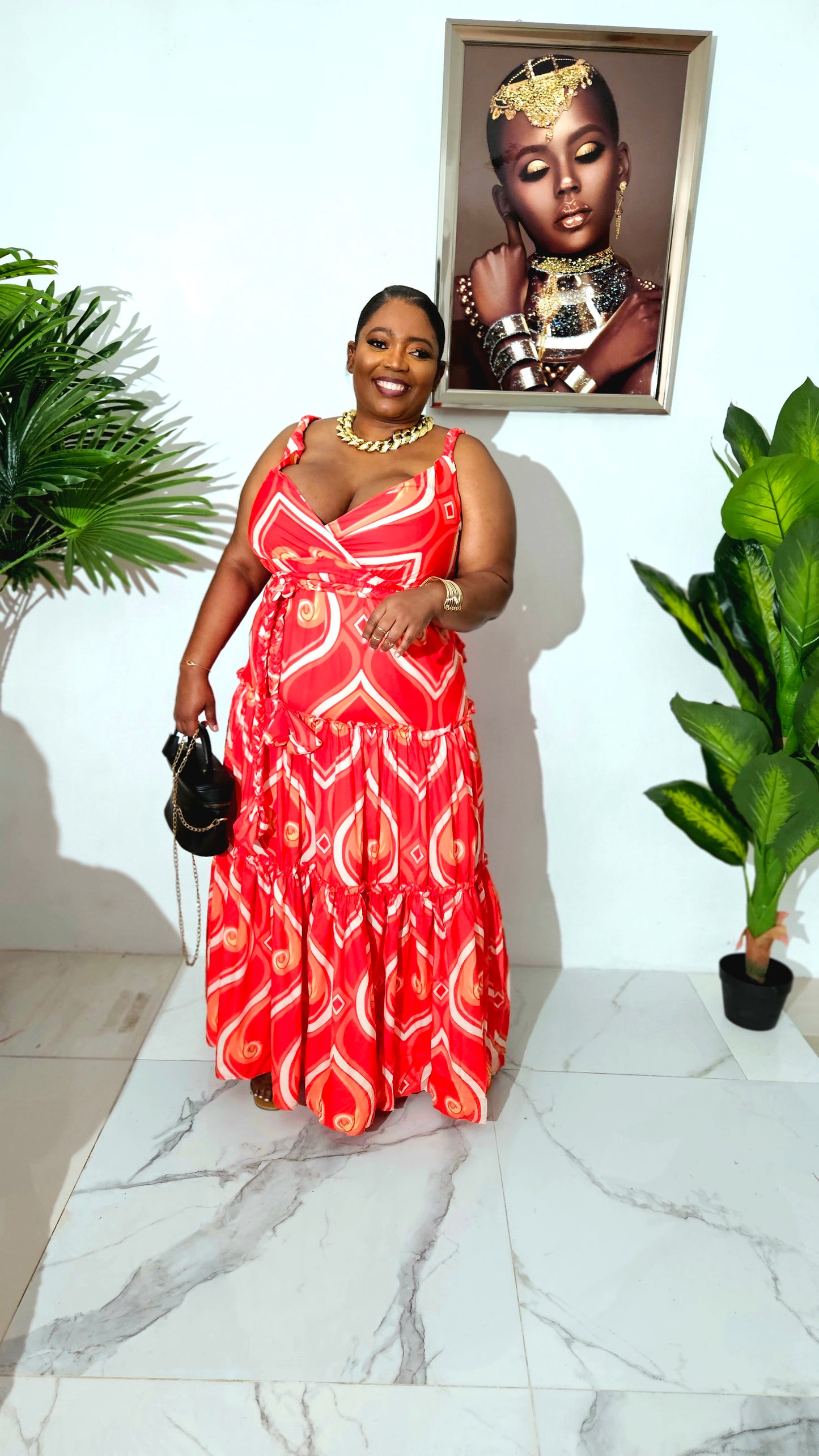 Sunset Goddess Maxi Dress || Orange