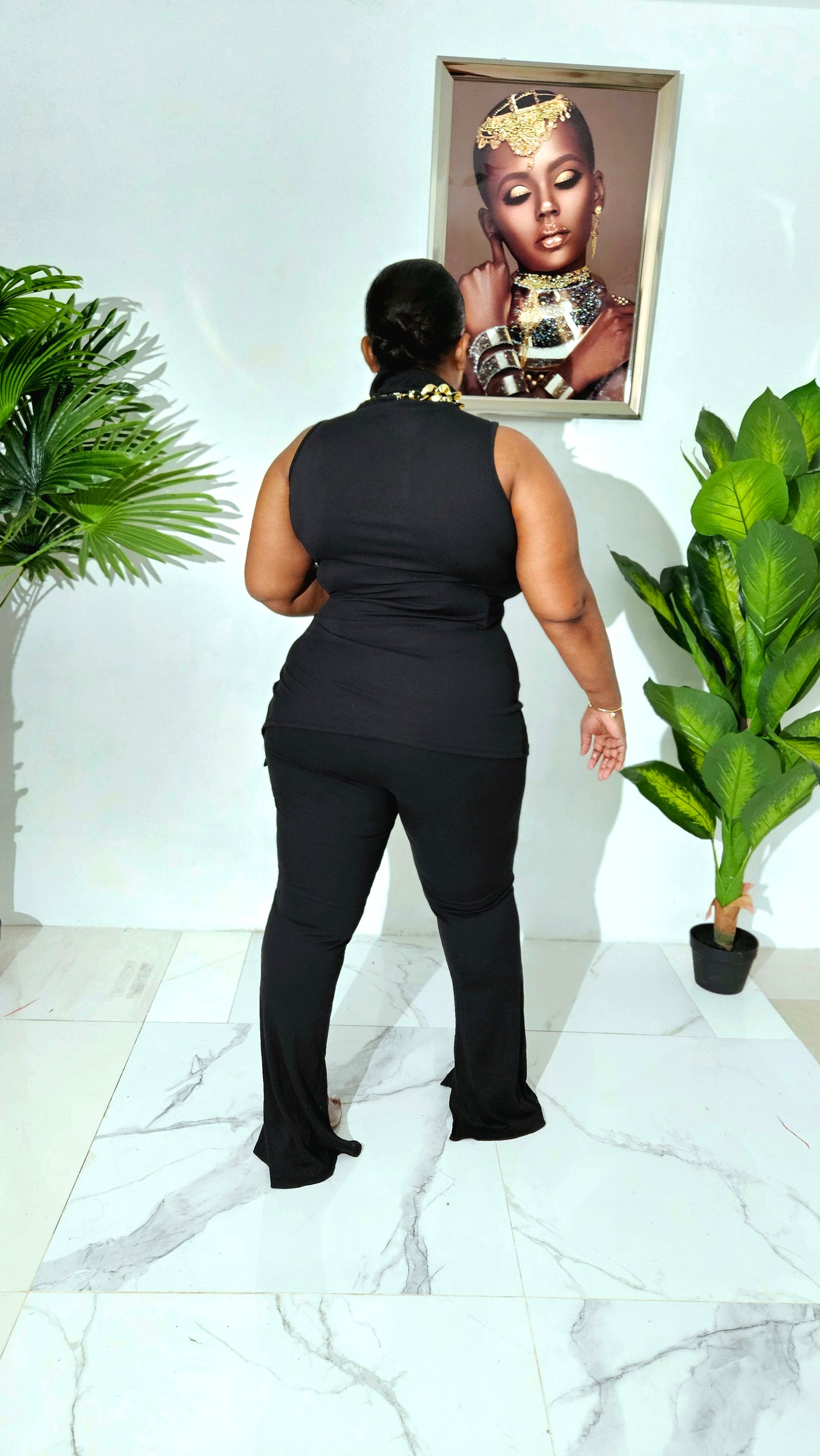 Sana 2PC Pants Set|| Black