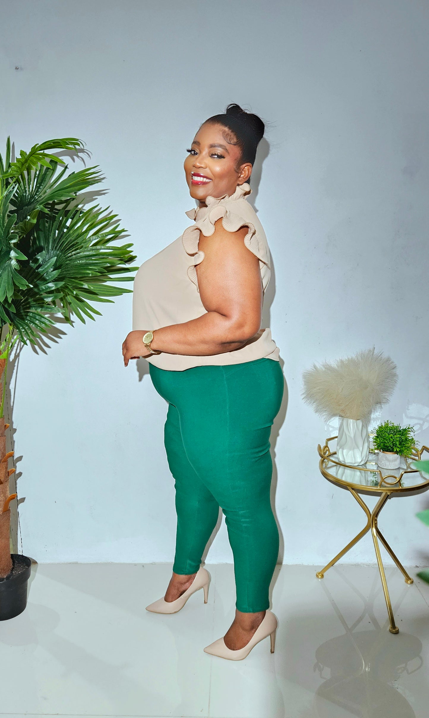 Sculpt Scuba Pants || Emerald