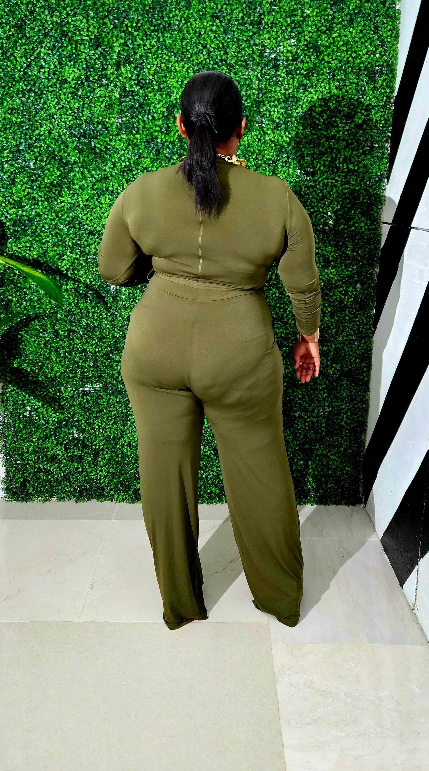 Power Play Jumpsuit|| Green