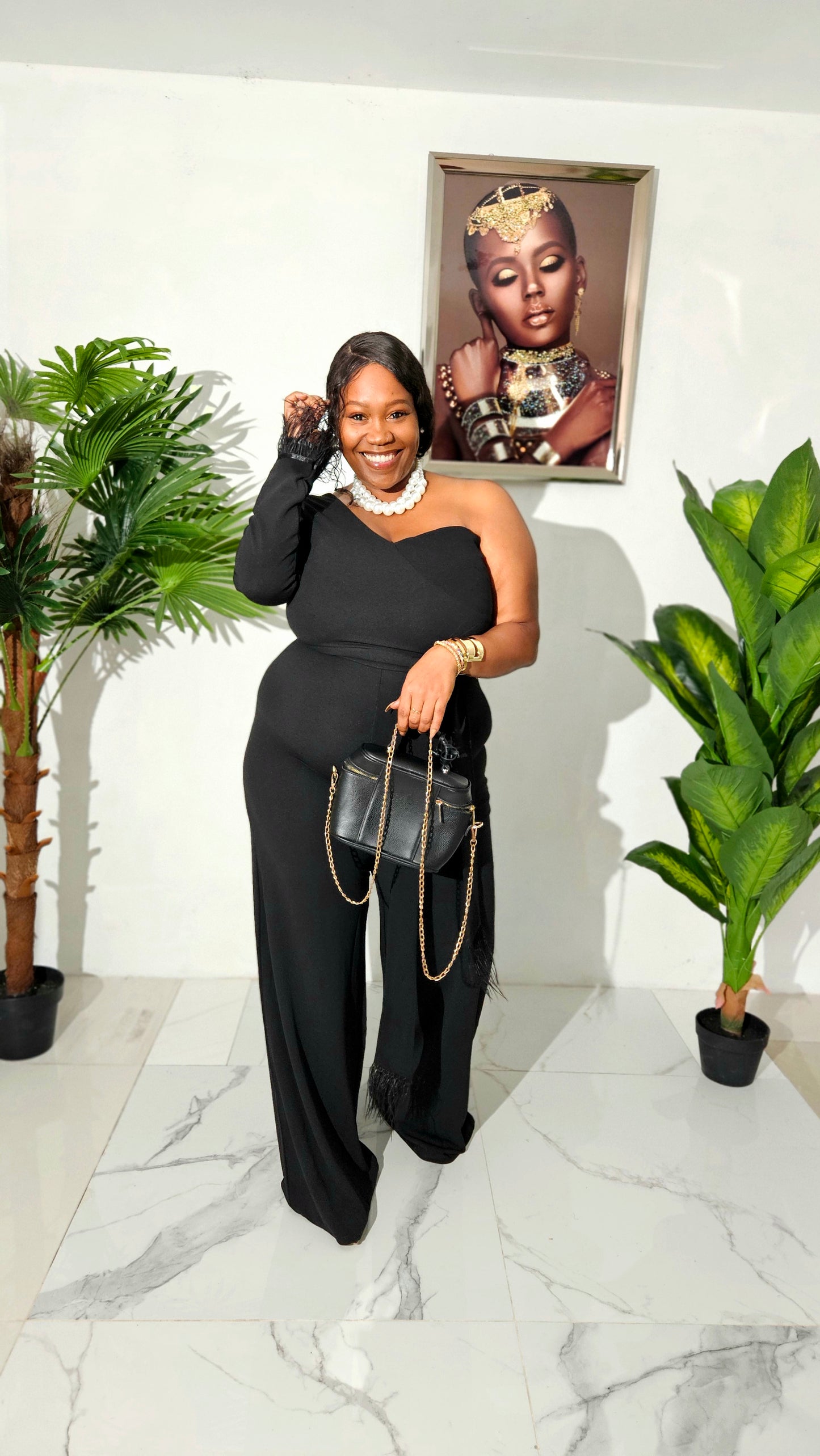Regal Heiress Jumpsuit || Black
