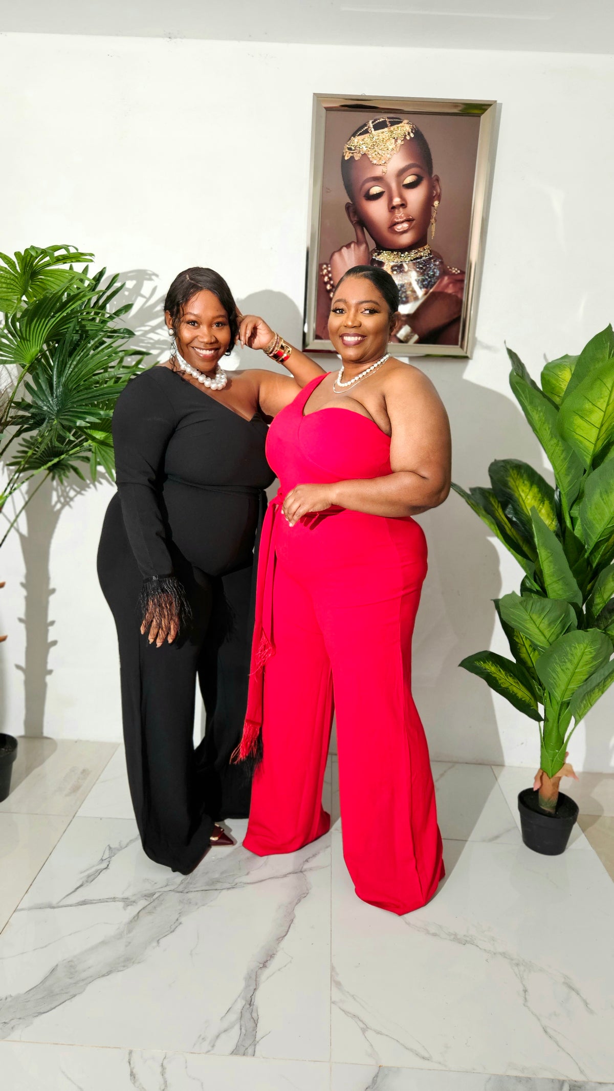 Regal Heiress Jumpsuit || Red