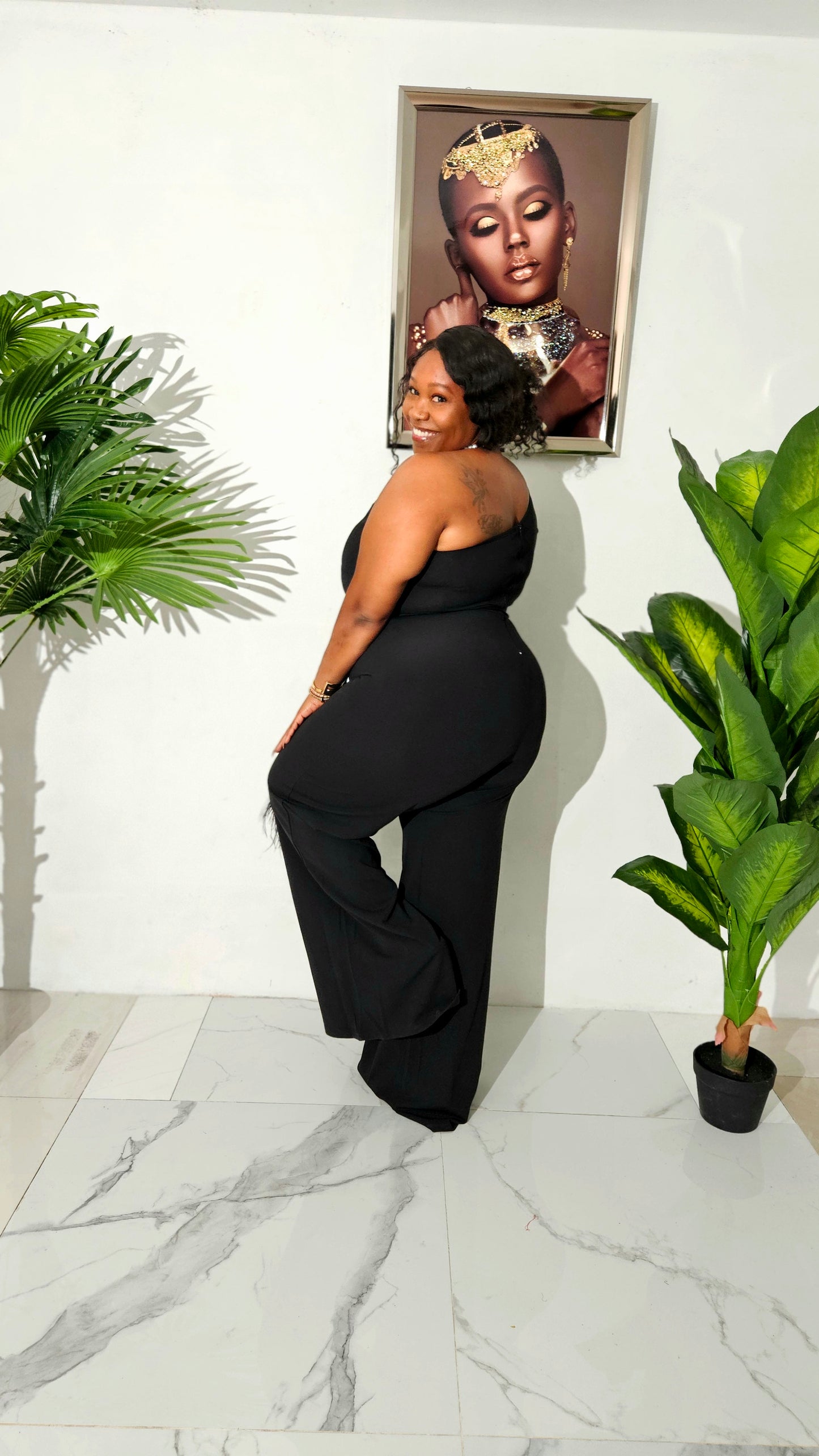Regal Heiress Jumpsuit || Black