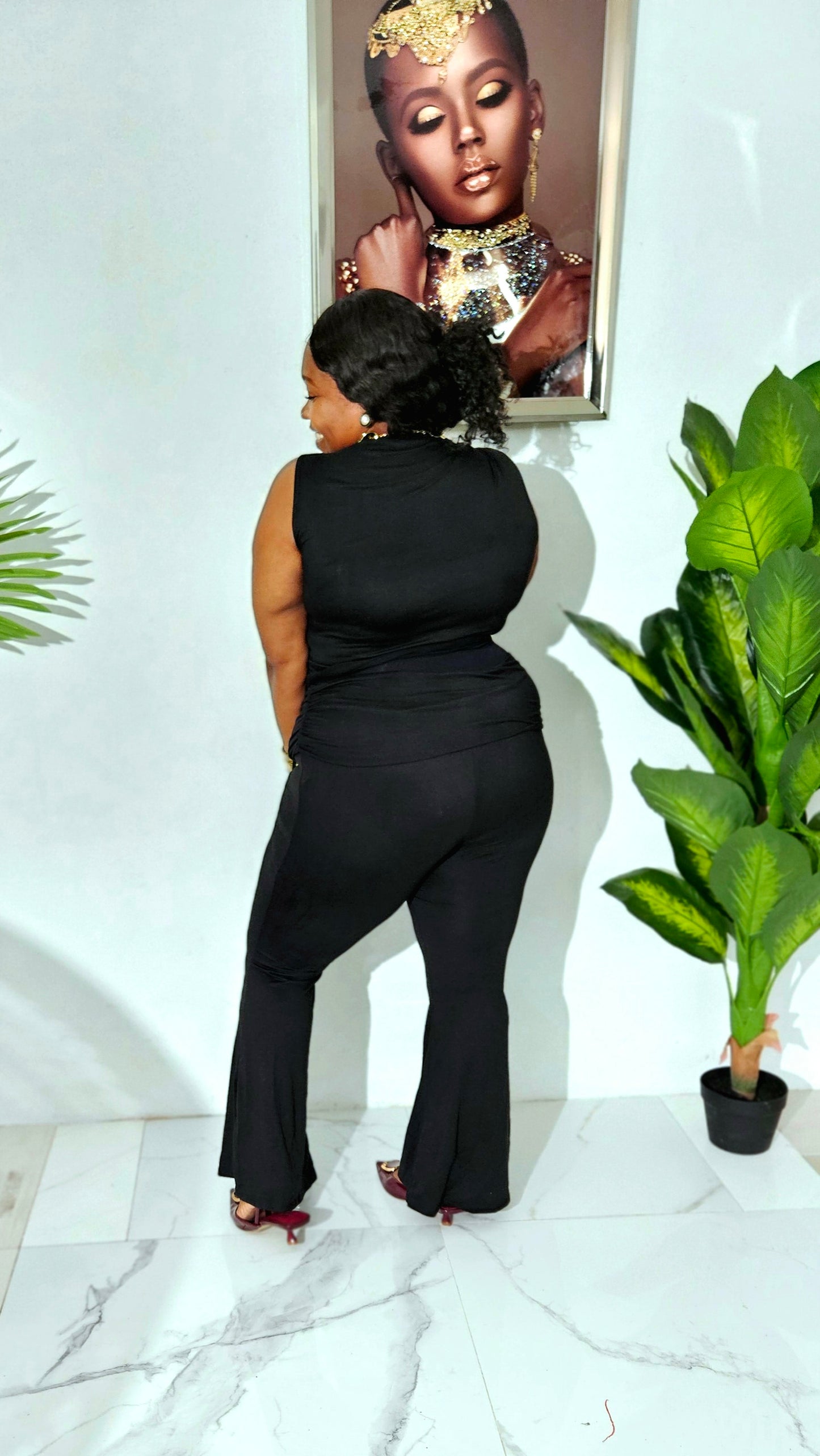 Sleek Motion Pants Set || Black