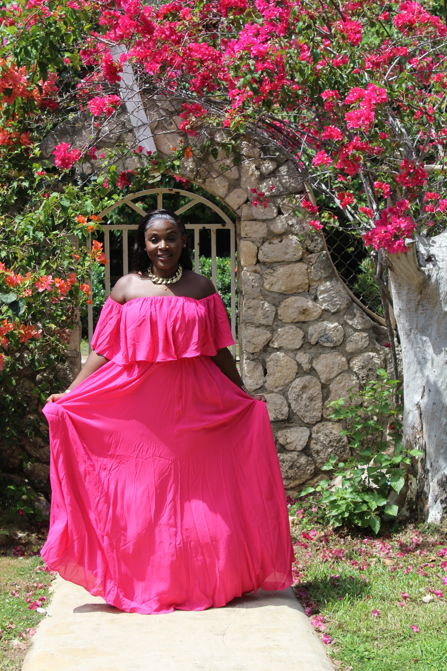 Pink Fleur Maxi Dress