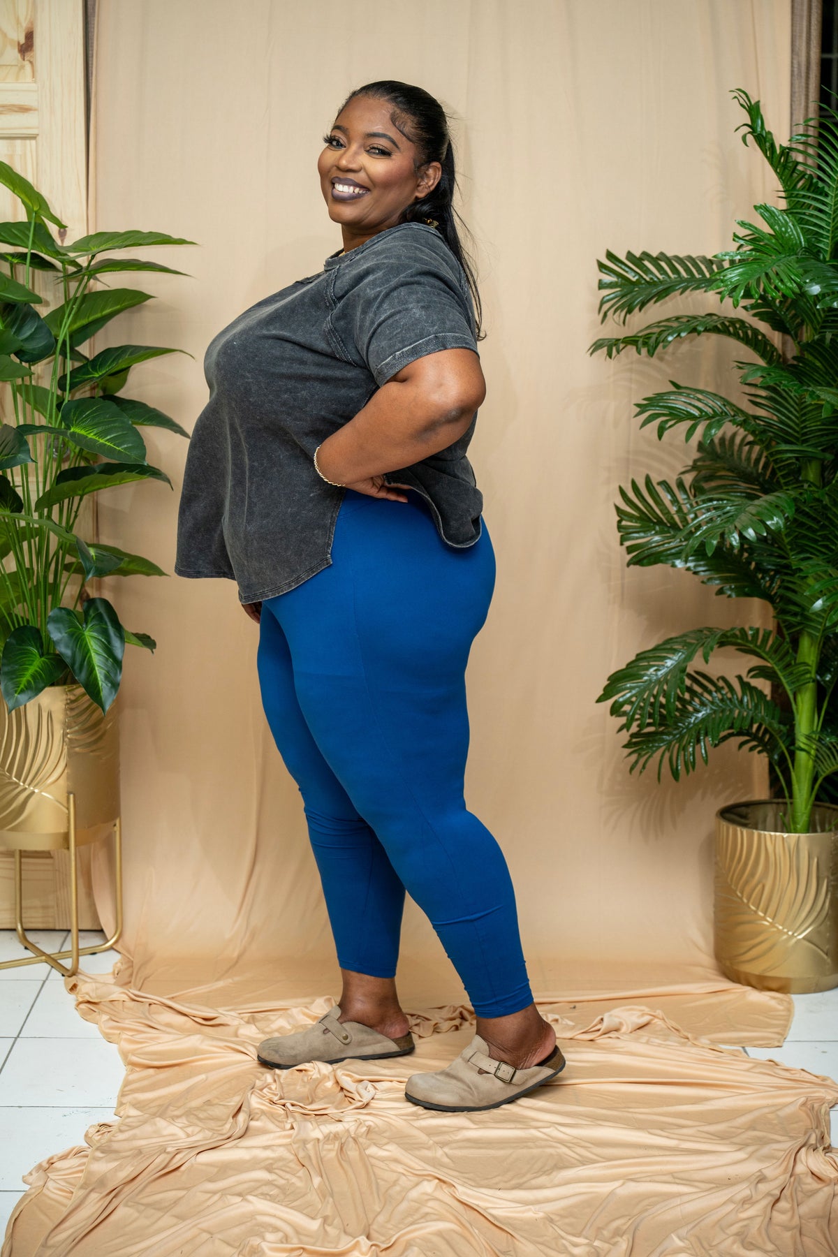 MicroFibre  Premium High Waist Legging ||  Lt Navy