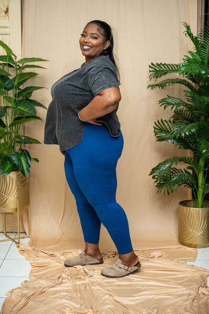 MicroFibre  Premium High Waist Legging ||  Lt Navy
