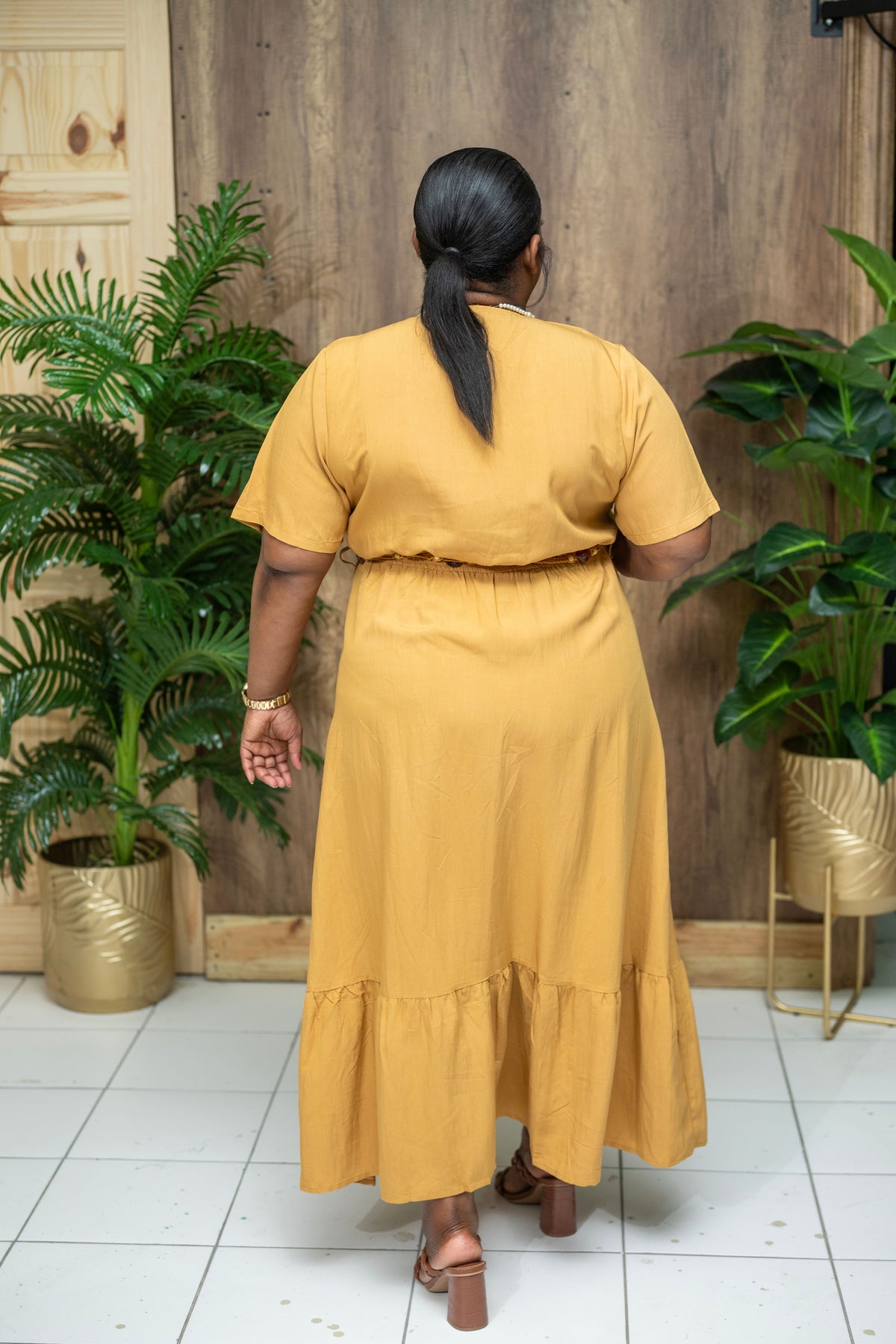 Easy Like Sunday Maxi Dress || Mustard