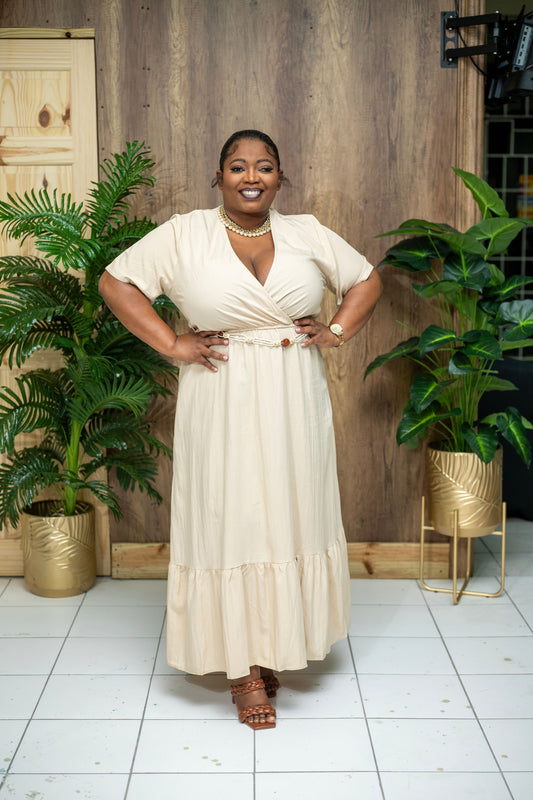 Easy Like Sunday Maxi Dress || Khaki