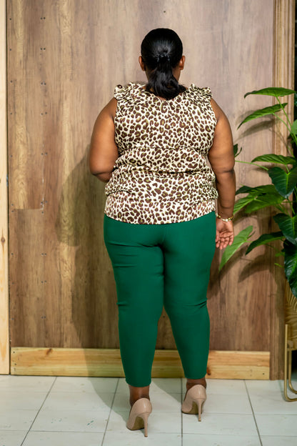 Leopard Satin Top