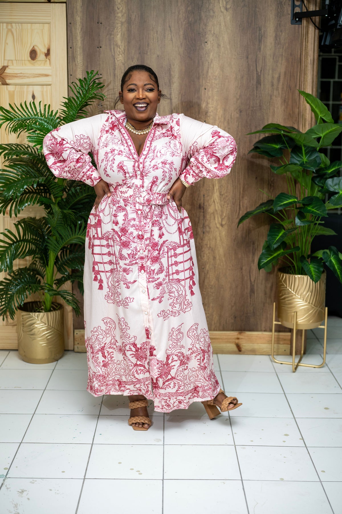 The Garden Affair Maxi Dress || Red