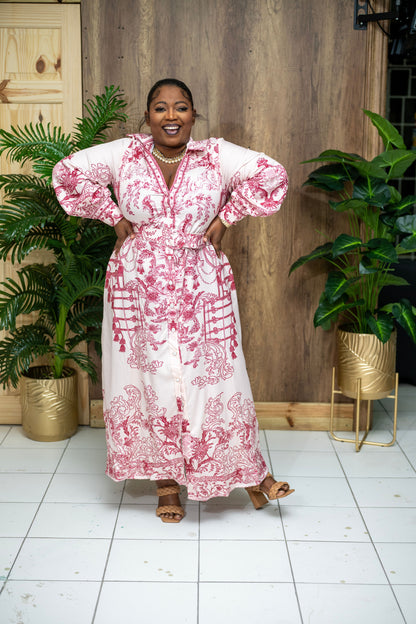 The Garden Affair Maxi Dress || Red