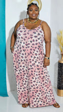 Load image into Gallery viewer, Dria Leopard Cami Maxi Dress || Pink
