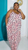 Dria Leopard Cami Maxi Dress || Pink