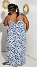 Load image into Gallery viewer, Dria Leopard Cami Maxi Dress || Blue Grey
