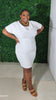 Kemi Dolman Sleeve Dress || White