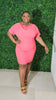 Kemi Dolman Sleeve Dress || Coral Pink