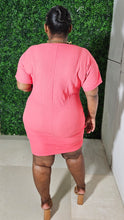 Load image into Gallery viewer, Kemi Dolman Sleeve Dress || Coral Pink