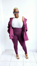 Load image into Gallery viewer, Sassy Shacket &amp; Legging Set || Eggplant
