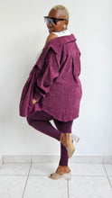 Load image into Gallery viewer, Sassy Shacket &amp; Legging Set || Eggplant
