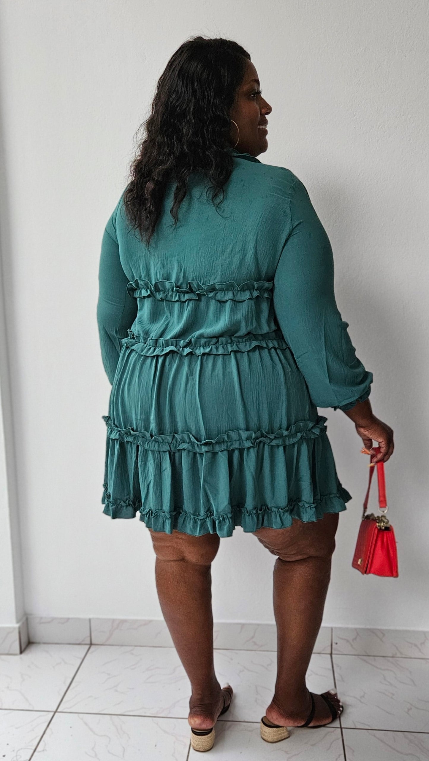 Jada Ruffle Dress || Dk Jade