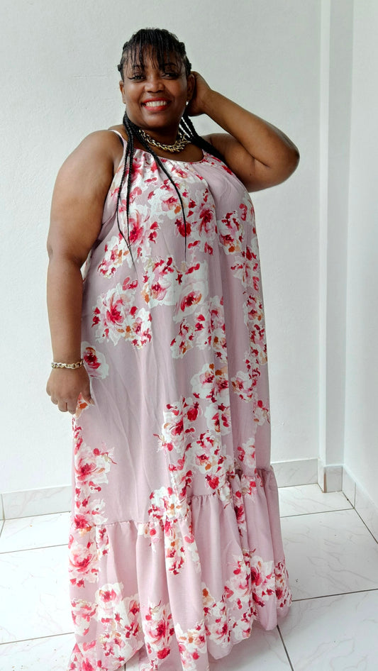 Kia Flow Maxi Dress - Mauve Floral