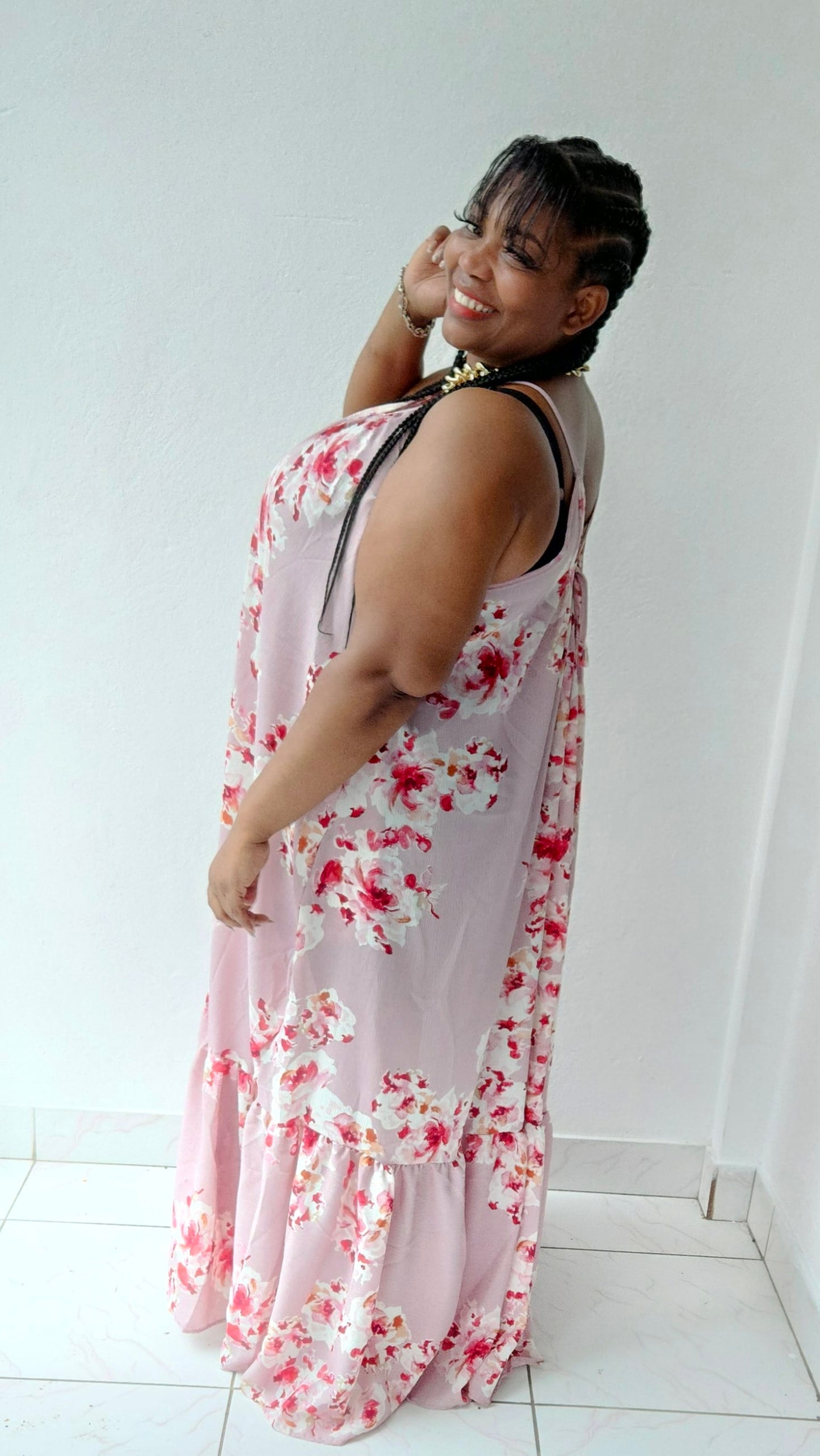 Kia Flow Maxi Dress - Mauve Floral
