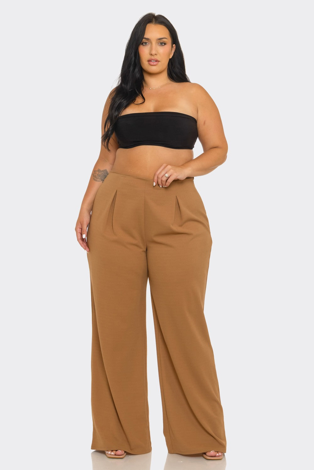 Flow Wide-Leg Pants || Camel