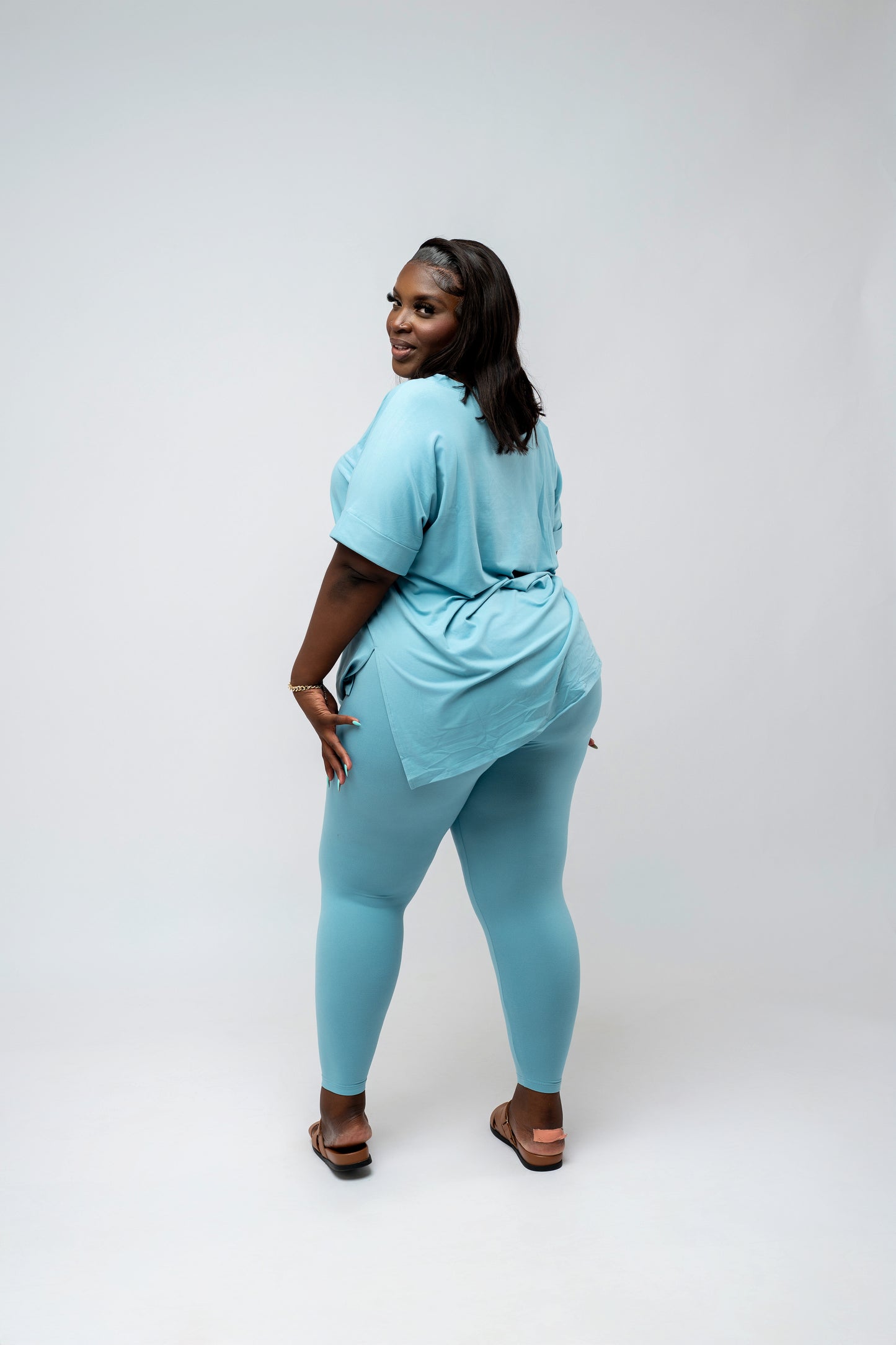 Gia Buttery Soft Legging Set - Dusty Teal