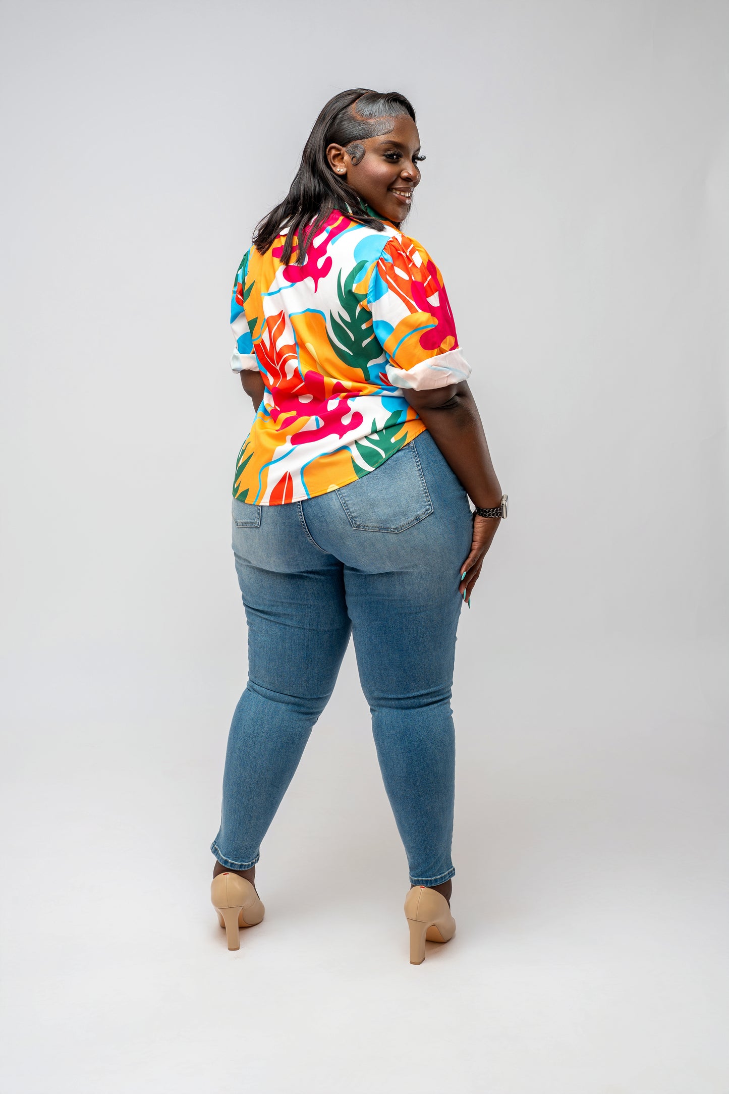 Island Vibes Button-Up Blouse
