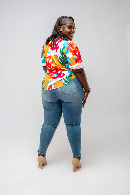 Island Vibes Button-Up Blouse