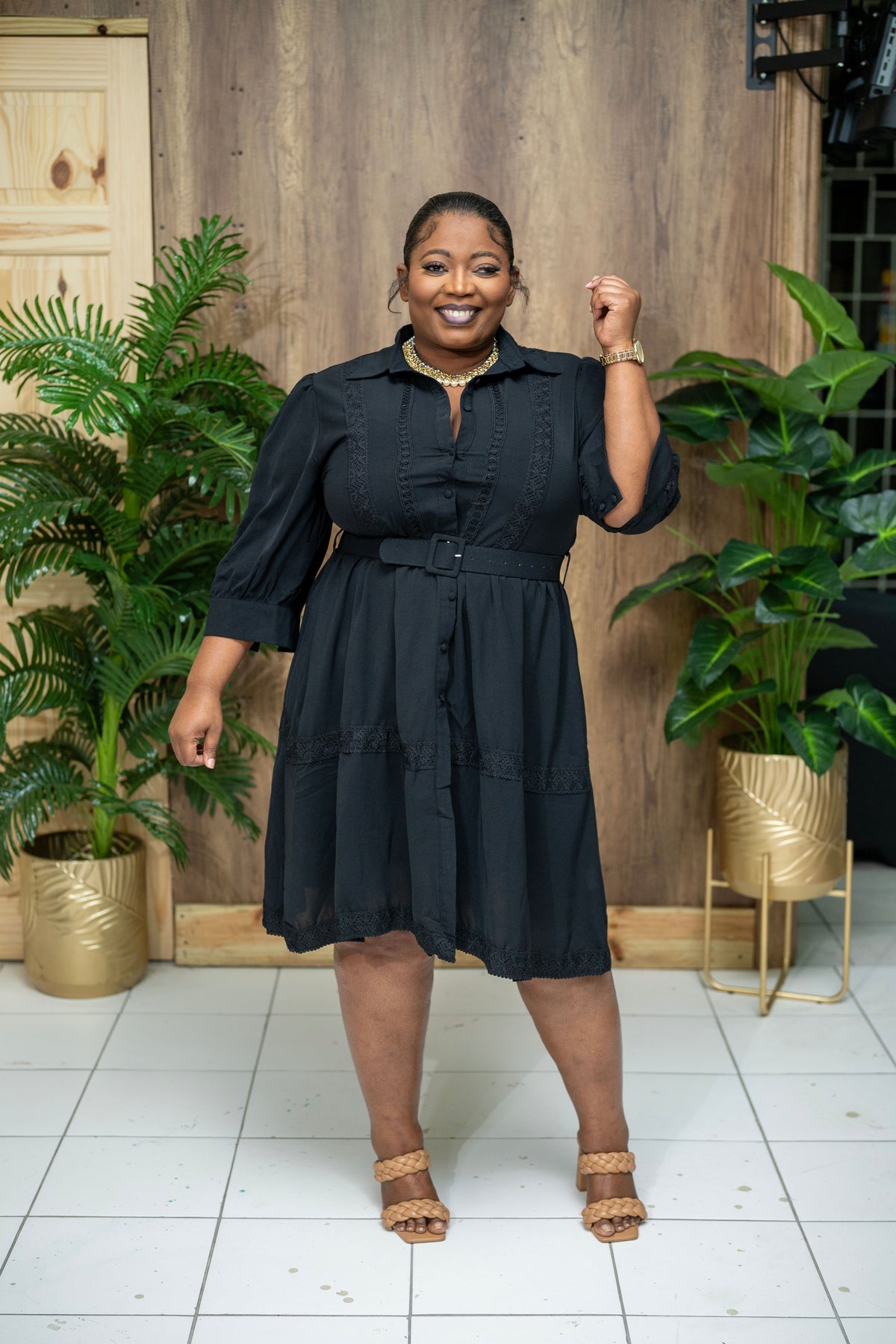 The Sunday Best Belted Dress || Black