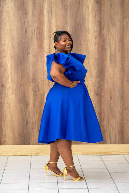 Simply Divine Midi Dress || Royal Blue