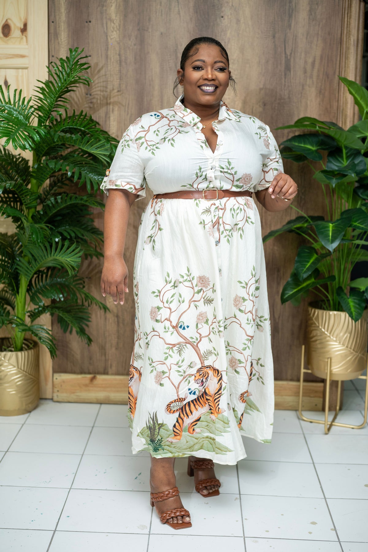 Wildly Chic Belted Maxi Dress