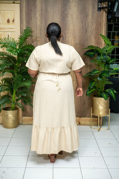 Easy Like Sunday Maxi Dress || Khaki