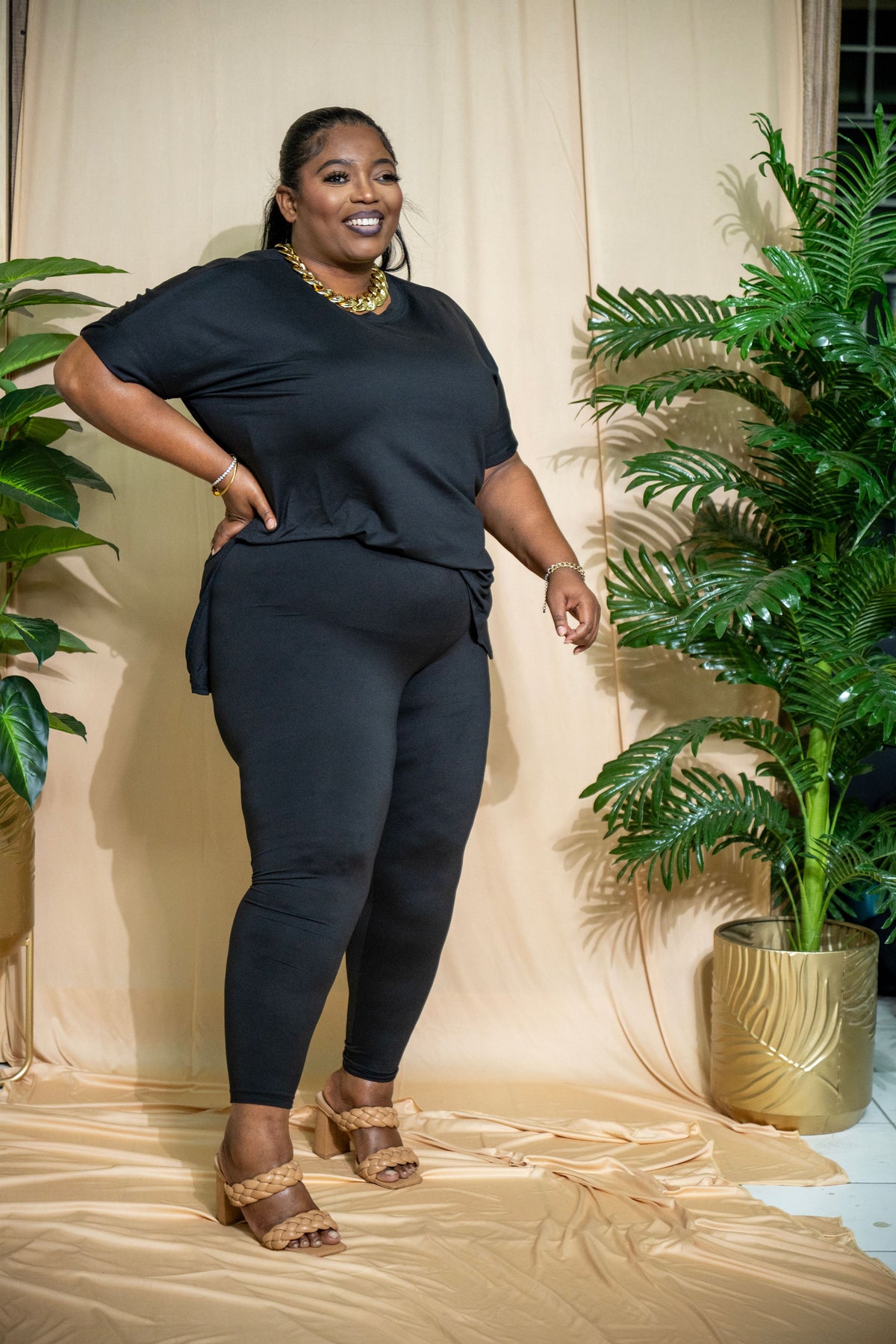 Cayda Buttery Soft Legging Set - Black