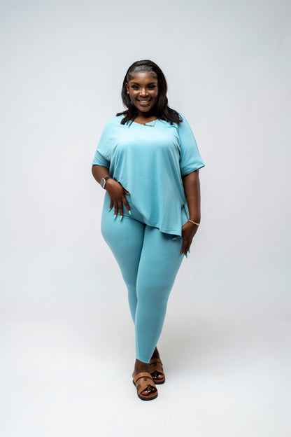 Gia Buttery Soft Legging Set - Dusty Teal