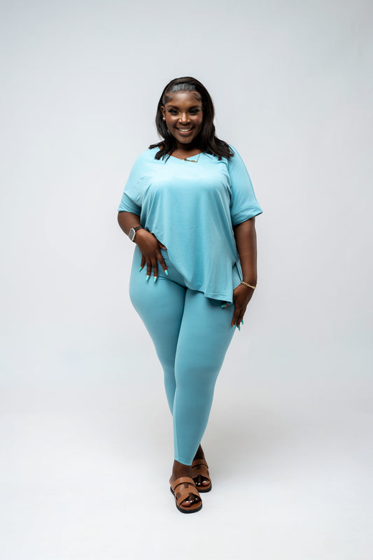 Gia Buttery Soft Legging Set - Dusty Teal